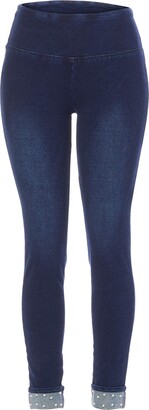 SLIM-SATION Women's Pull-on Solid French Terry Legging with Cuff