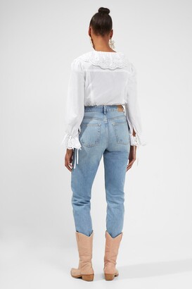 French Connection Ena Organic Rhodes Ruffle Blouse