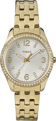 Timex Women's T2P388 Crystal -Tone Stainless Steel Bracelet Watch