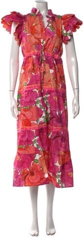 MARIE FRANCE VAN DAMME Floral Print Long Dress