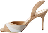Thumbnail for your product : Manolo Blahnik Meteora 90 Suede Slingback Sandal