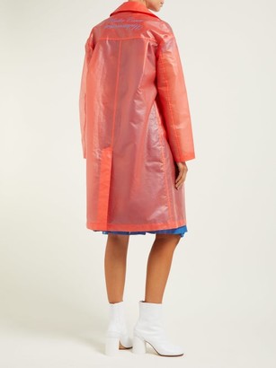 Undercover Logo-print Plastic Raincoat - Red