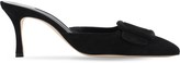 Thumbnail for your product : Manolo Blahnik 70mm Maysale Suede Mules
