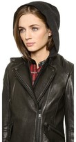 Thumbnail for your product : Vince Removable Hooded Moto Jacket