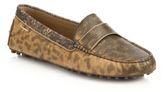 Thumbnail for your product : Ferragamo Movie Lux Lizard-Embossed Leather Driver Moccasins