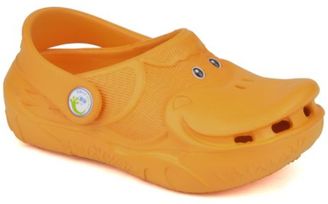 Polliwalks Kids's Léonard Le Canard Sandals In Orange - Size Uk 3 Infant / Eu 19