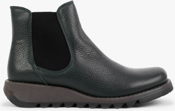 Women's FLY London SALV Chelsea Ankle Boots - Leather Wedge Heel Boots Sizes 37-41