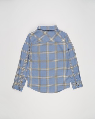 Cotton On Boy's Blue Check Shirts - Rocky Long Sleeve Shirt - Teens - Size 10 YRS at The Iconic