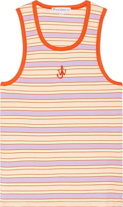 J.W.Anderson Striped Contrast Trim Vest in Pink