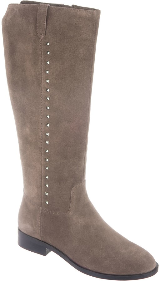 Suede Tall Boot Back Zipper - ShopStyle