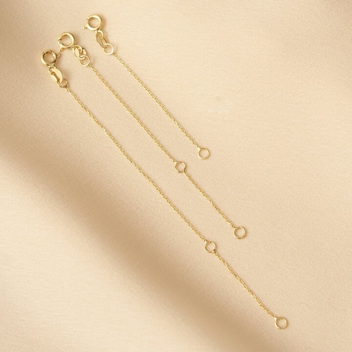 Etsy 14K 18K Solid Gold Necklace Bracelet Extender Removable Real Cable Chain Extension 1 2 3 4 Inch Adjustable Link Extender