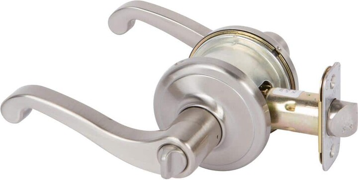 Delaney Hardware Enson Satin Nickel Privacy Bed/Bath Door Lever