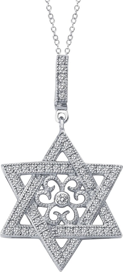Lafonn Star of David Simulated Diamond Pendant Necklace
