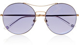 Thumbnail for your product : Gucci Round-frame metal sunglasses