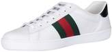 Thumbnail for your product : Gucci Ace Embroidered Leather Sneakers