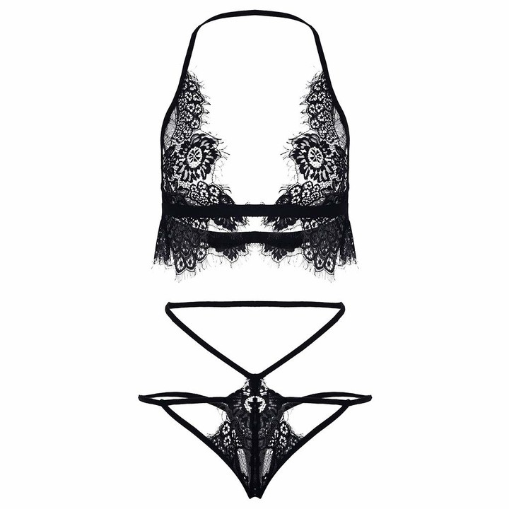 MOTOCO Women Lumiere Sexy Lace Underwire Half Cup Bra and Knicker Sets