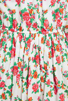 Thumbnail for your product : Rhode Resort Mai Gathered Floral-print Cotton-poplin Midi Dress