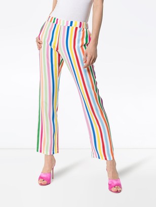 Mira Mikati Striped Silk Trousers