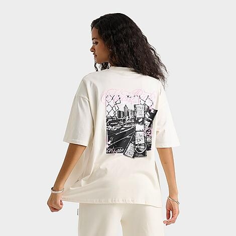 Hoodrich Women's Vision Oversized T-Shirt in Blanc de Blanc | Size: XL