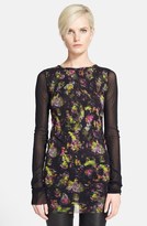 Thumbnail for your product : Jean Paul Gaultier Floral Print Tulle Tunic Top