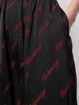 Thumbnail for your product : Balenciaga Embroidered Logo Pattern Trousers