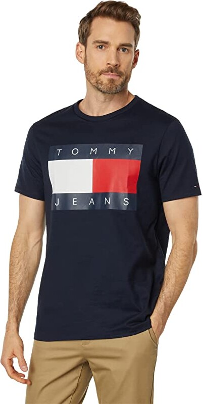 Tommy Hilfiger Men's Black T-shirts on Sale | ShopStyle