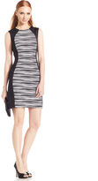 Thumbnail for your product : R & M Richards R&M Richards Textured Colorblock Body-Con Dress