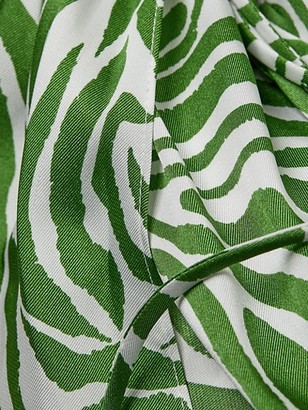 Cinq à Sept Kacy Zebra Print Puff-Sleeve Wrap Sheath Dress