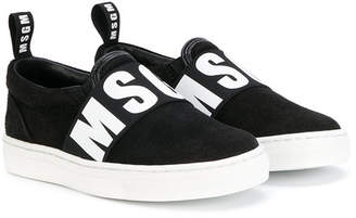 MSGM Kids slip-on logo sneakers