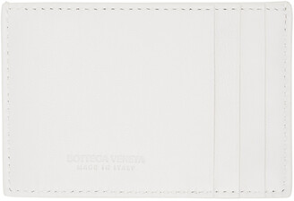 Bottega Veneta White Intrecciato Credit Card Holder