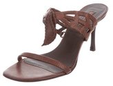 Thumbnail for your product : Cesare Paciotti Leather Slide Sandals