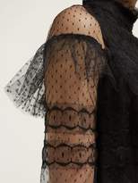 Thumbnail for your product : Giambattista Valli Ruffled Polka-dot Tulle Blouse - Womens - Black
