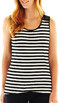 Thumbnail for your product : JCPenney Asstd National Brand Susan Lawrence Striped Tank Top