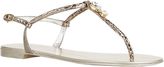 Thumbnail for your product : Giuseppe Zanotti Women's Jeweled T-strap Sandals-Silver