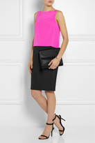 Thumbnail for your product : DKNY Color-block stretch-silk and crepe dress