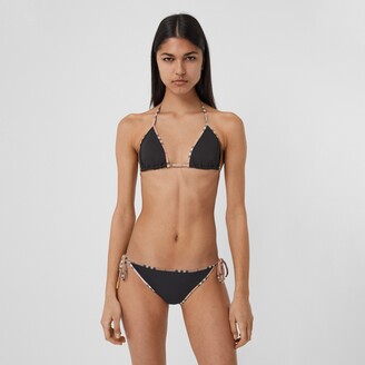Burberry Check Detail Stretch Nylon Triangle Bikini - ShopStyle Two Piece  Swimsuits