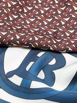 Thumbnail for your product : Burberry Bi-colour Tb-print Silk-twill Scarf - Blue Multi