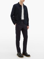 Thumbnail for your product : Officine Generale Paul Pinstripe Wool Trousers - Navy White
