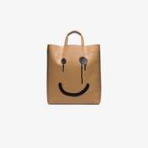 Thumbnail for your product : Balenciaga Mens Brown Beige Market Graffiti Face Leather Tote Bag