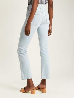 Eve Denim Jane High Rise Straight Leg Cropped Jeans - Womens - Light Blue