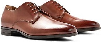 HUGO BOSS Italian-made Derby shoes in vegetable-tanned leather