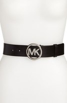 Thumbnail for your product : MICHAEL Michael Kors Logo Buckle Leather Belt