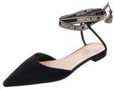 Thumbnail for your product : Christian Dior Canvas Pointed-Toe Flats