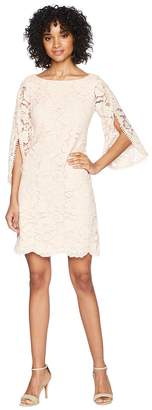 Vince Camuto Lace Shift Dress with Overlap Sleeves Women's Dress
