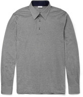Thumbnail for your product : Brioni Long-Sleeved Cotton-Piqué Polo Shirt