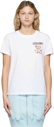 Moschino White Bear Logo T-Shirt