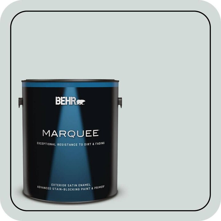 BEHR MARQUEE 1 gal. #PPU12-13 Urban Mist Satin Enamel Exterior Paint & Primer