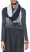 Thumbnail for your product : Eileen Fisher Natural Dyed Colorblock Scarf