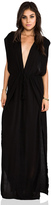 Thumbnail for your product : Indah Jade Rayon Crepe Plunging V-Neck Draped Cross Back Maxi Lounge Dress