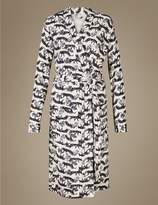 Thumbnail for your product : Marks and Spencer Pure Cotton Tiger Print Waffle Dressing Gown